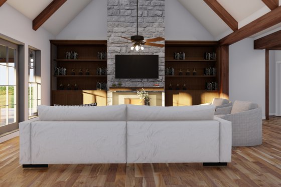 Interior - Family Room 3 for European House Plan #923-14 - 3 bed, 2.5 bath