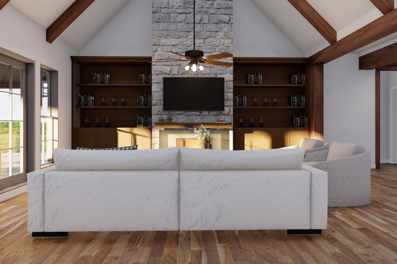 Architectural House Design - Interior - Family Room 3 for European House Plan #923-14 - 3 bed, 2.5 bath