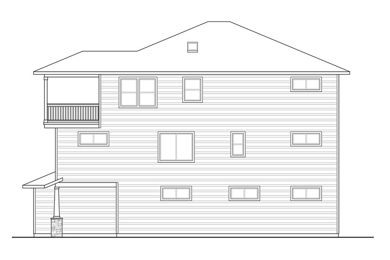 House Blueprint - Exterior - Other Elevation 1 for Traditional House Plan #124-1296 - 10 bed, 10 bath