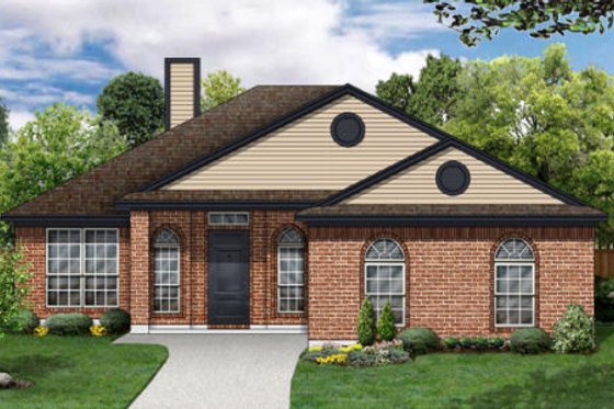 Exterior - Front Elevation for Traditional House Plan #84-328 - 4 bed, 2 bath