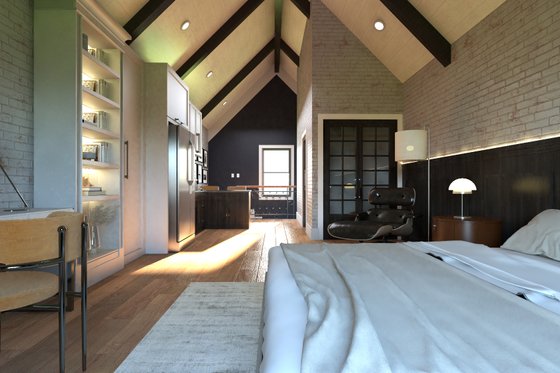 Interior - Bedroom 3 for Country House Plan #1064-308 - 1 bed, 1 bath