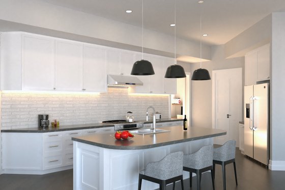 Interior - Kitchen for European House Plan #54-423 - 4 bed, 4.5 bath