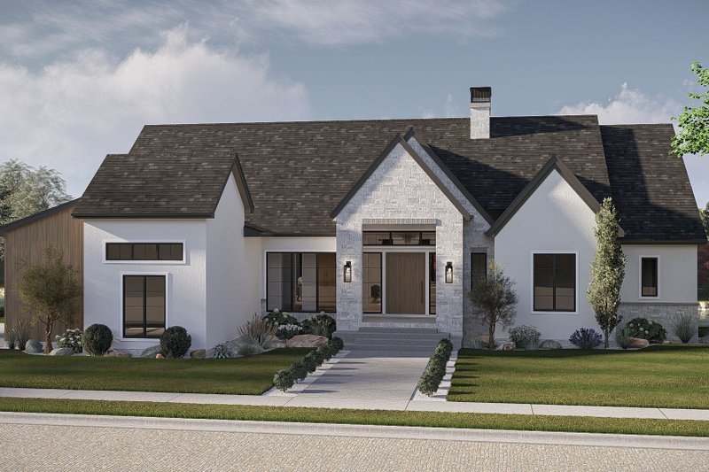 Home Plan - Exterior - Front Elevation 3 for Beach House Plan #455-820 - 2 bed, 2.5 bath