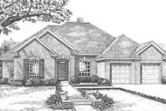 Exterior - Front Elevation for European House Plan #310-367 - 4 bed, 2.5 bath