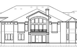 Exterior - Rear Elevation for Mediterranean House Plan #67-340 - 3 bed, 4 bath