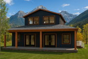 Barndominium Style House Plan - 4 Beds 3 Baths 2407 Sq/Ft Plan #1115-1 