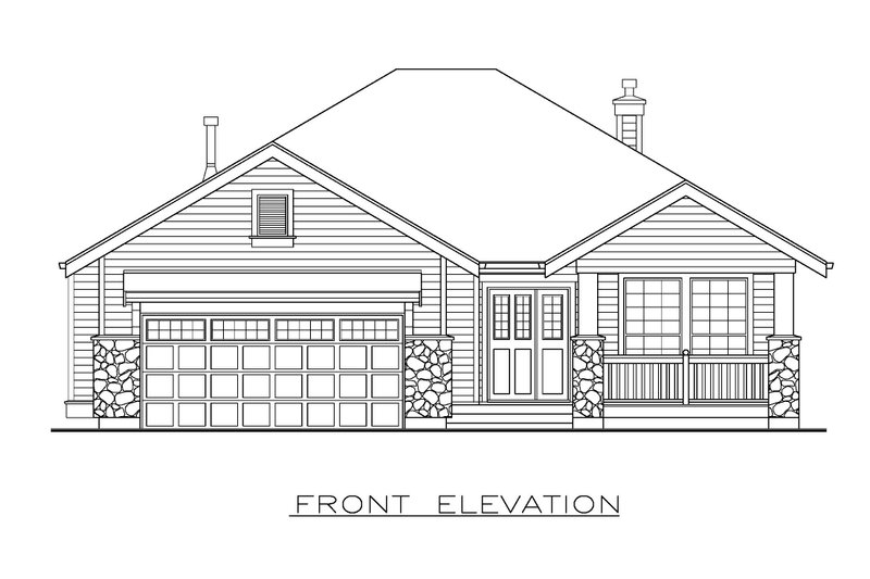 House Design - Exterior - Front Elevation 3 for Craftsman House Plan #1100-149 - 3 bed, 2 bath