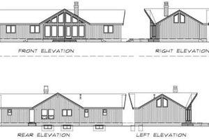Exterior - Rear Elevation House Plan #47-380 - 3 bed, 2 bath