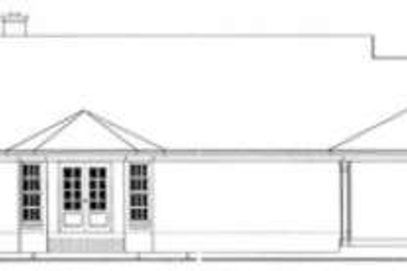 Home Plan - Exterior - Rear Elevation for Ranch House Plan #406-232 - 3 bed, 2 bath