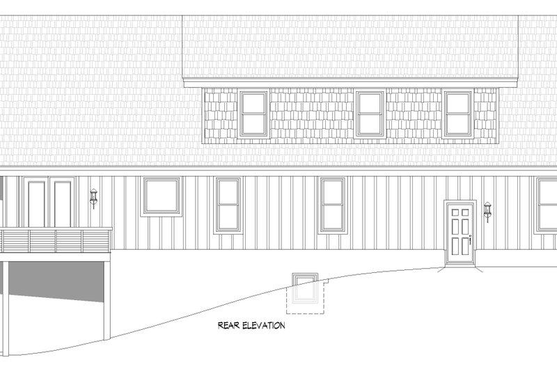 Home Plan - Exterior - Rear Elevation for Country House Plan #932-1452 - 3 bed, 3.5 bath