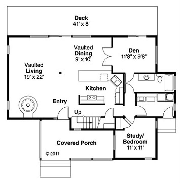 Dream House Plan - Contemporary Floor Plan - Main Floor Plan #124-388