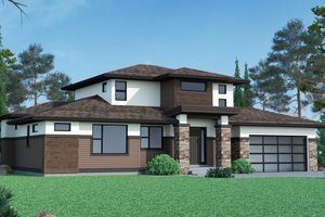 Prairie Exterior - Front Elevation Plan #1100-90