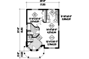 Victorian Style House Plan - 1 Beds 1 Baths 708 Sq/Ft Plan #25-4773 