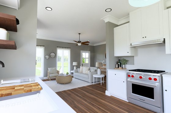Interior - Kitchen 2 for Traditional House Plan #44-223 - 2 bed, 1 bath