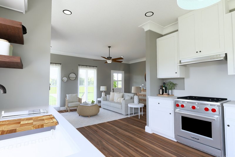House Plan Design - Interior - Kitchen 2 for Traditional House Plan #44-223 - 2 bed, 1 bath