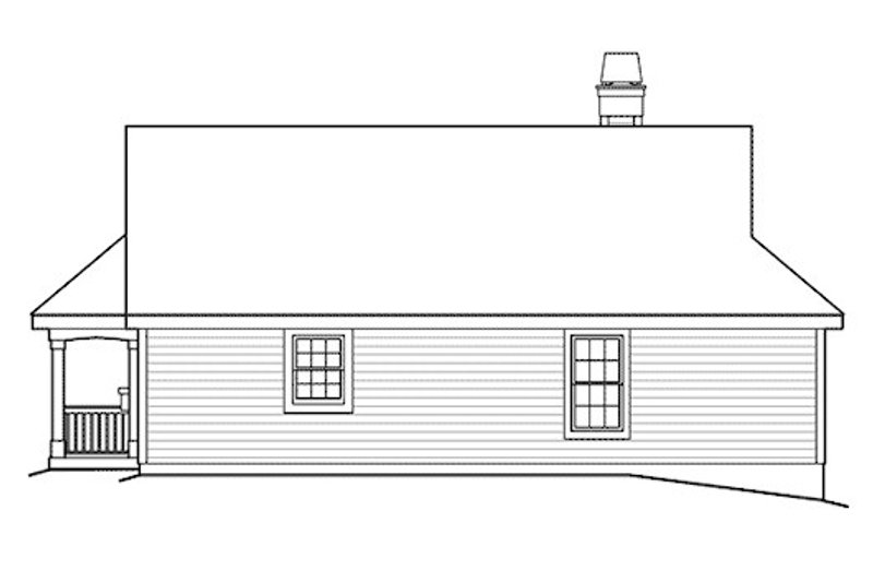 Dream House Plan - Exterior - Rear Elevation for Country House Plan #57-338 - 2 bed, 2 bath