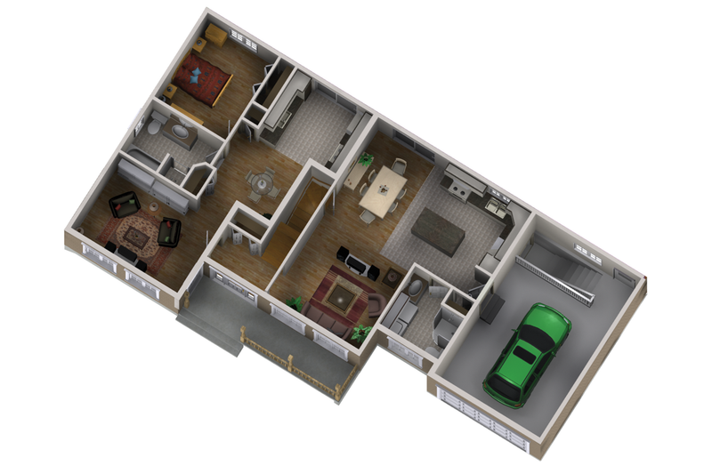 House Design - Floor Plan - Main Floor 1 for Country House Plan #25-4559 - 5 bed, 4 bath