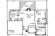 Traditional Style House Plan - 3 Beds 2 Baths 1360 Sq/Ft Plan #320-125 