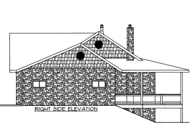 House Design - Exterior - Other Elevation for Bungalow House Plan #117-629 - 4 bed, 3 bath