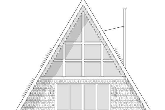 Exterior - Rear Elevation 2 for Cottage House Plan #1114-33 - 4 bed, 3 bath