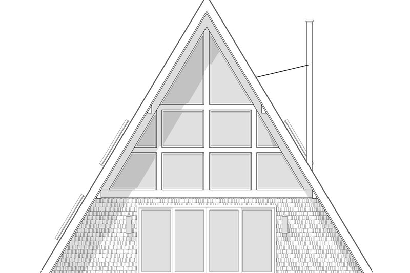 House Blueprint - Exterior - Rear Elevation 2 for Cottage House Plan #1114-33 - 4 bed, 3 bath