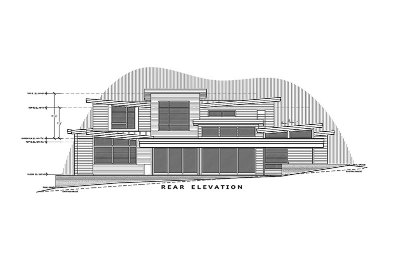 Home Plan - Exterior - Rear Elevation 3 for Contemporary House Plan #892-30 - 4 bed, 4.5 bath