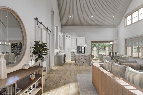 Interior - Entry for Barndominium House Plan #455-244 - 3 bed, 2 bath