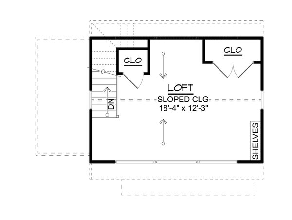 Architectural House Design - Floor Plan - Upper Floor for Craftsman House Plan #1064-476, 0 bath