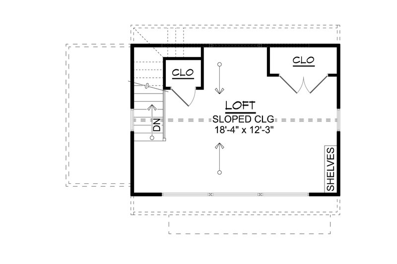 Architectural House Design - Floor Plan - Upper Floor for Craftsman House Plan #1064-476, 0 bath