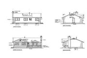 Cottage Style House Plan - 3 Beds 1 Baths 1197 Sq/Ft Plan #47-231 
