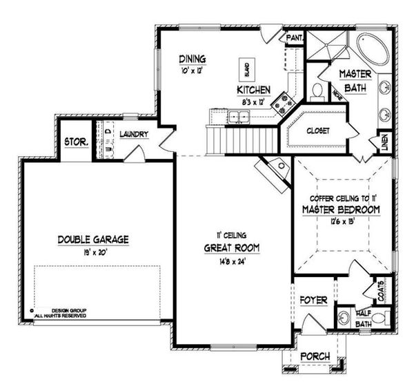 Traditional Floor Plan - Main Floor Plan #424-278