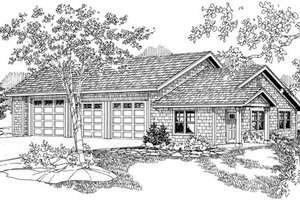 Craftsman Exterior - Front Elevation Plan #124-796