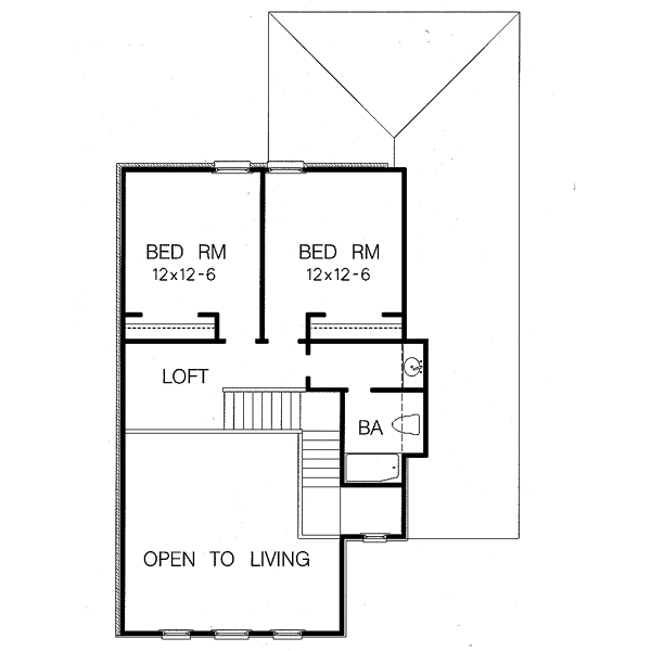 Southern Floor Plan - Upper Floor Plan #15-243