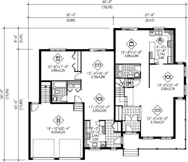 Farmhouse Floor Plan - Main Floor Plan #25-302