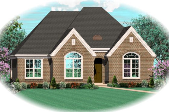 Exterior - Front Elevation for European House Plan #81-13716 - 3 bed, 2 bath