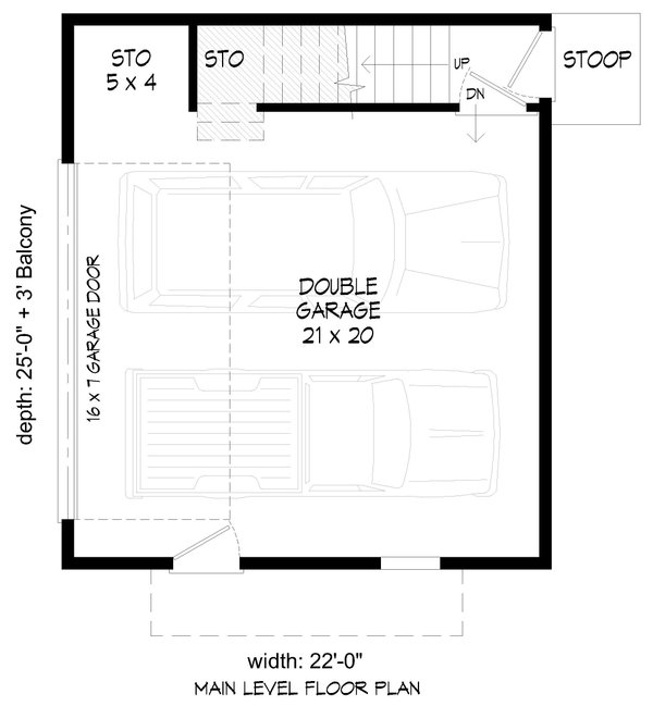 Contemporary Floor Plan - Main Floor Plan #932-1222