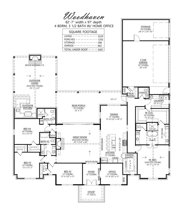 Dream House Plan - European Floor Plan - Main Floor Plan #1074-70