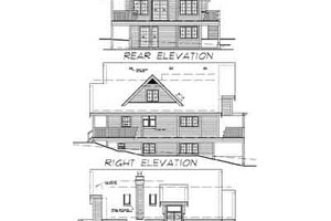 Exterior - Rear Elevation House Plan #118-108 - 5 bed, 2.5 bath