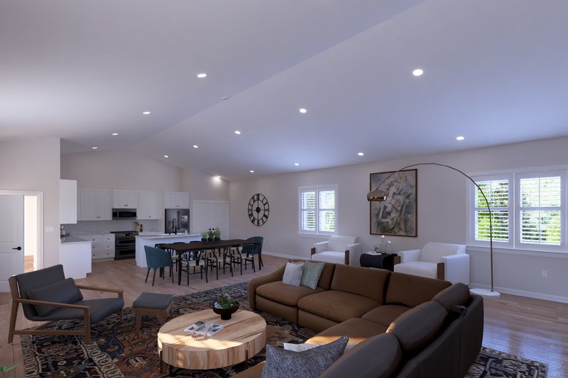 House Blueprint - Interior - Family Room 5 for Barndominium House Plan #1060-506 - 8 bed, 5 bath