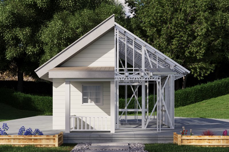 House Blueprint - Exterior - Front Elevation 6 for Farmhouse House Plan #1106-160, 1 bath
