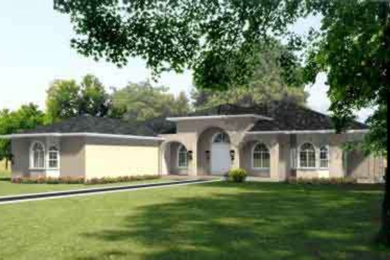 Dream House Plan - Adobe / Southwestern Exterior - Front Elevation Plan #1-634
