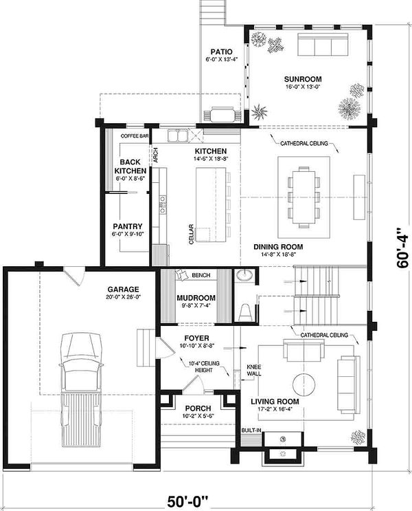 European Floor Plan - Main Floor Plan #23-2819