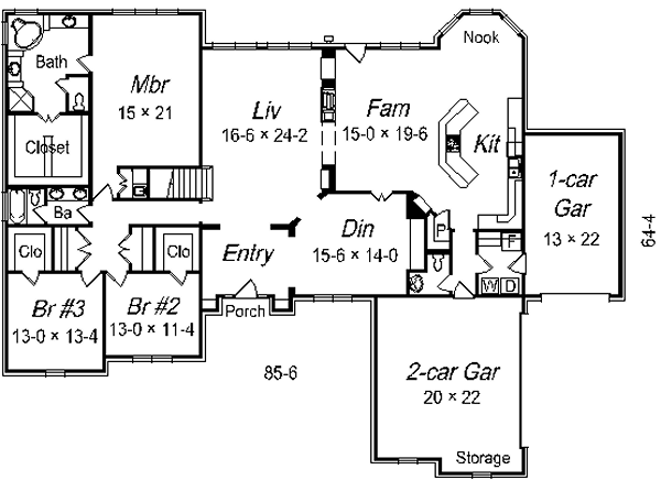 European Floor Plan - Main Floor Plan #329-308
