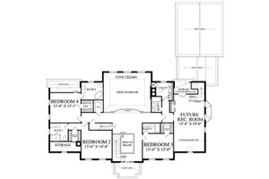 Floor Plan - Upper Floor for Classical House Plan #137-397 - 4 bed, 4 bath