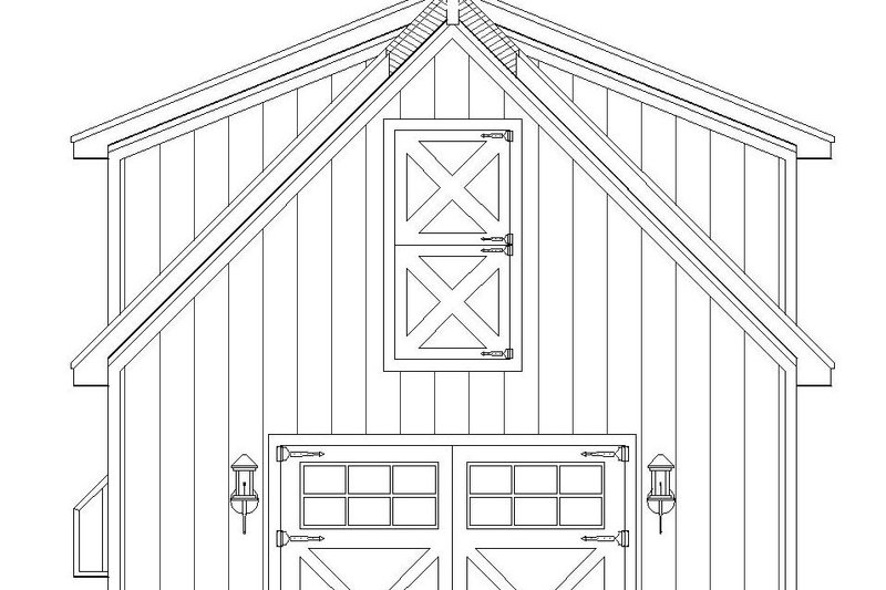 House Blueprint - Exterior - Front Elevation 3 for Country House Plan #932-230, 0 bath