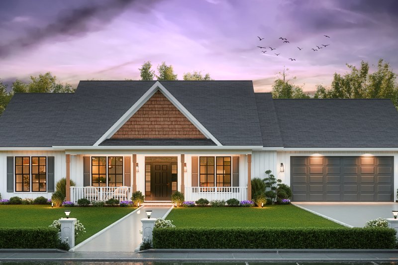Home Plan - Exterior - Front Elevation 9 for Traditional House Plan #54-638 - 3 bed, 2 bath