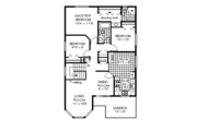 European Style House Plan - 3 Beds 2 Baths 1340 Sq/Ft Plan #18-217 