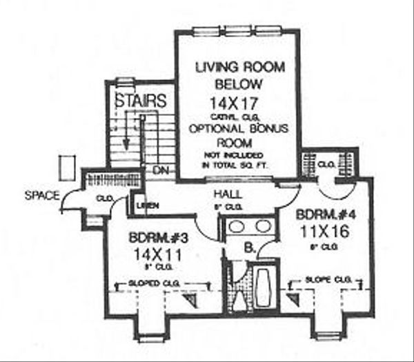 Farmhouse Floor Plan - Upper Floor Plan #310-624