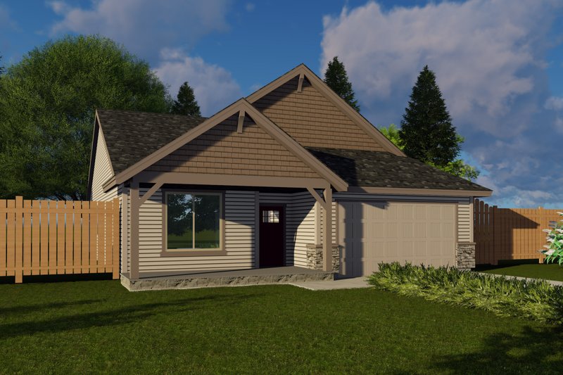 Craftsman Style House Plan - 4 Beds 2 Baths 1658 Sq/Ft Plan #53-679