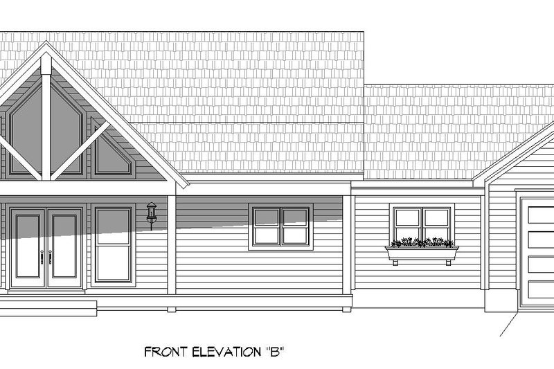 House Blueprint - Exterior - Front Elevation 3 for Country House Plan #932-883 - 4 bed, 4 bath